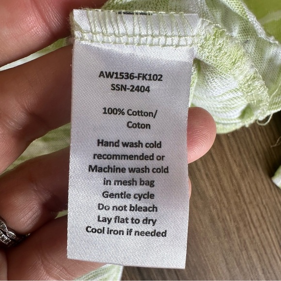 ATM Shirt Womens Small Green Striped Slub Jersey Destroyed Tee Sheer Pullover - Picture 10 of 12